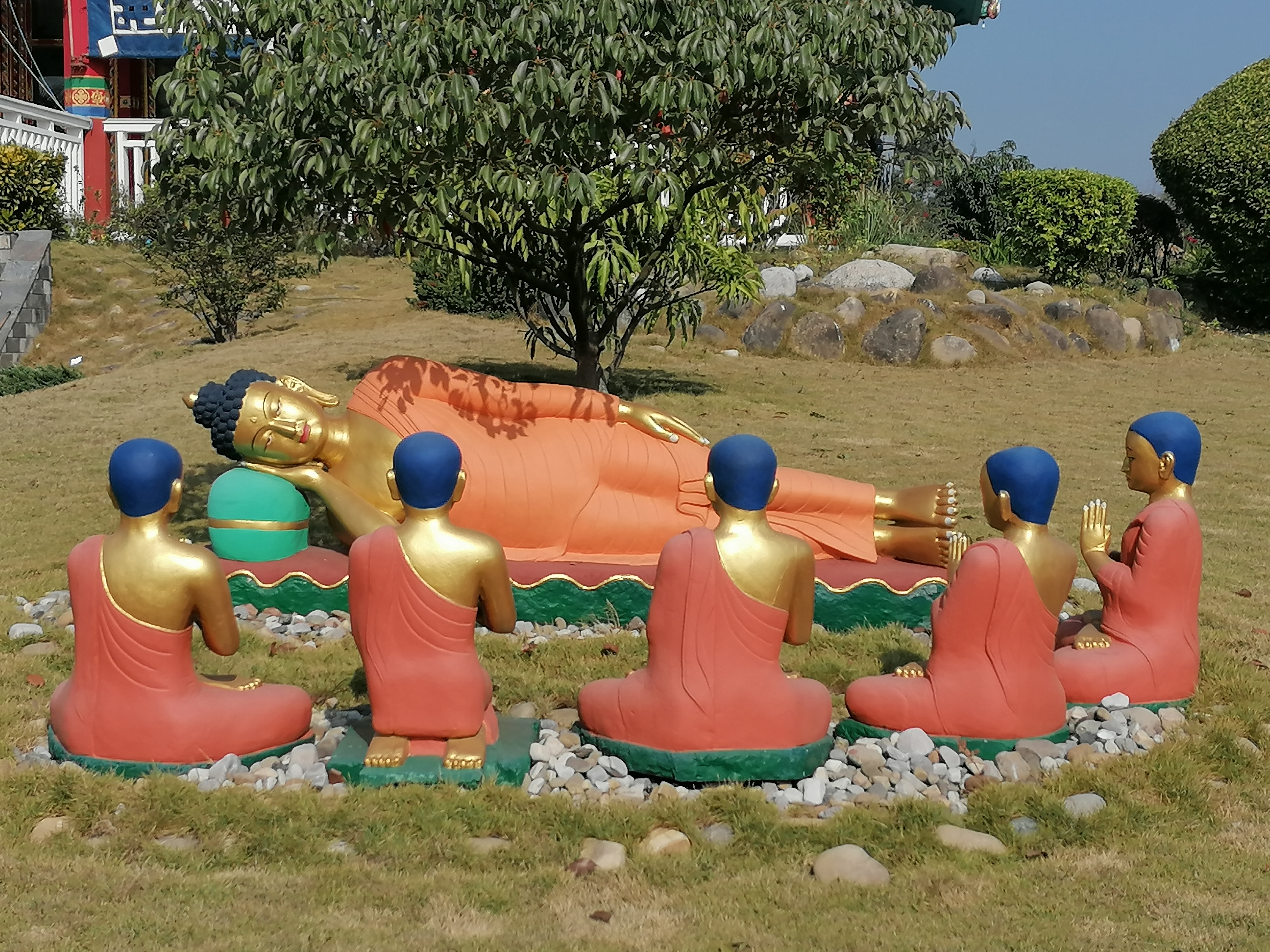 Buddha Kunst vor dem Deutschen Kloster in Lumbini