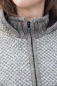 Preview: Kurze Wolljacke Strickmuster mit Innen-Fleecefutter und Kapuze, beige-hellbraun, Damen