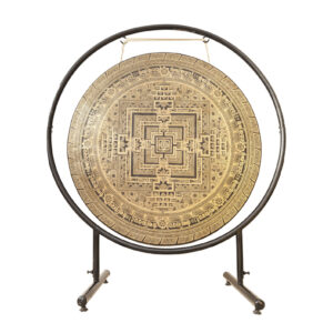 TamTam Gong Ø 100 cm mit Kalachakra Mandala Gravuren für Klangreisen & Klangtherapie